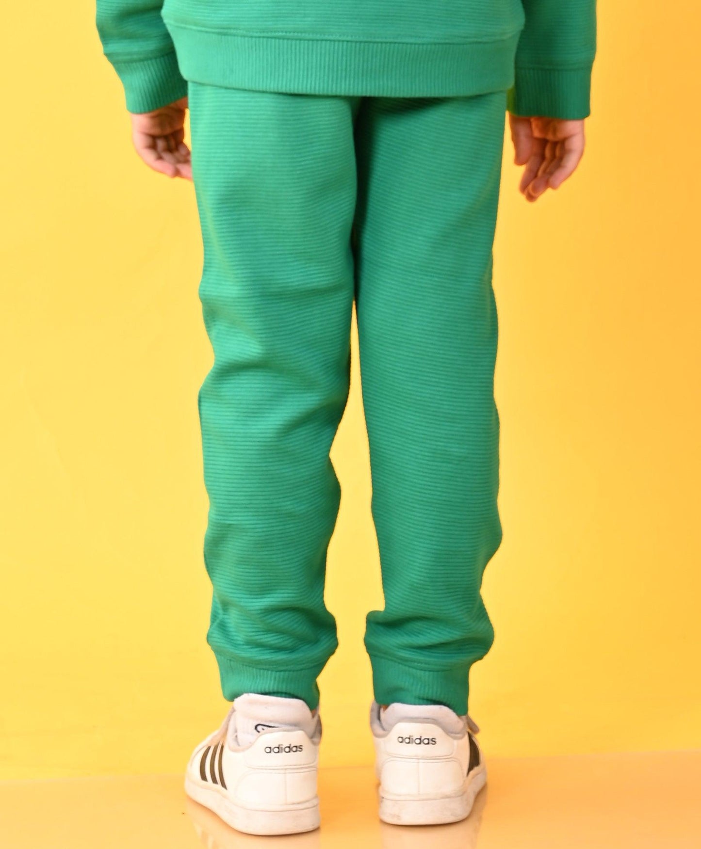 GREEN STRIPE EFFECT BOYS JOGGER - GREEN