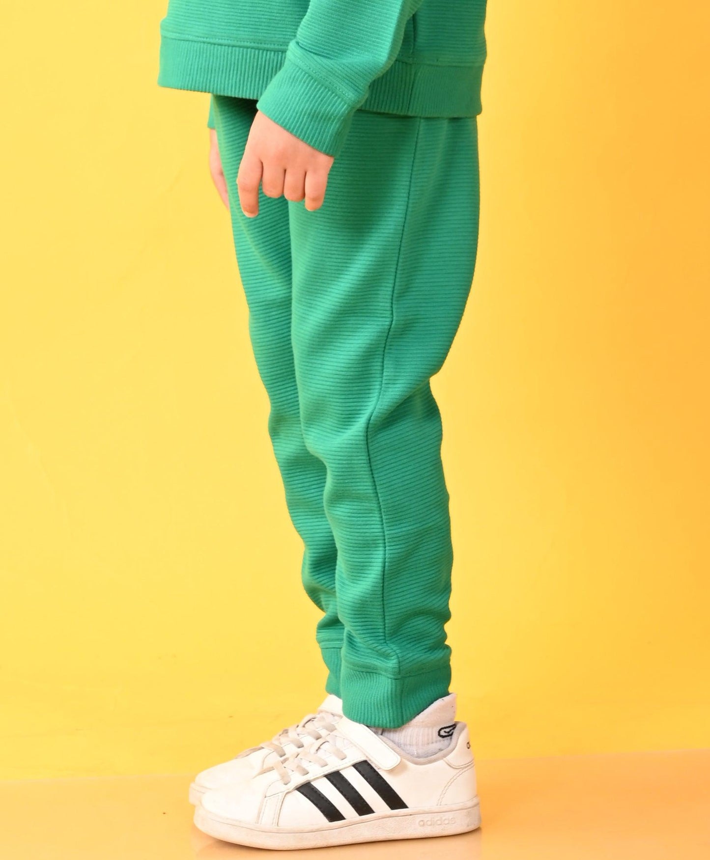 GREEN STRIPE EFFECT BOYS JOGGER - GREEN