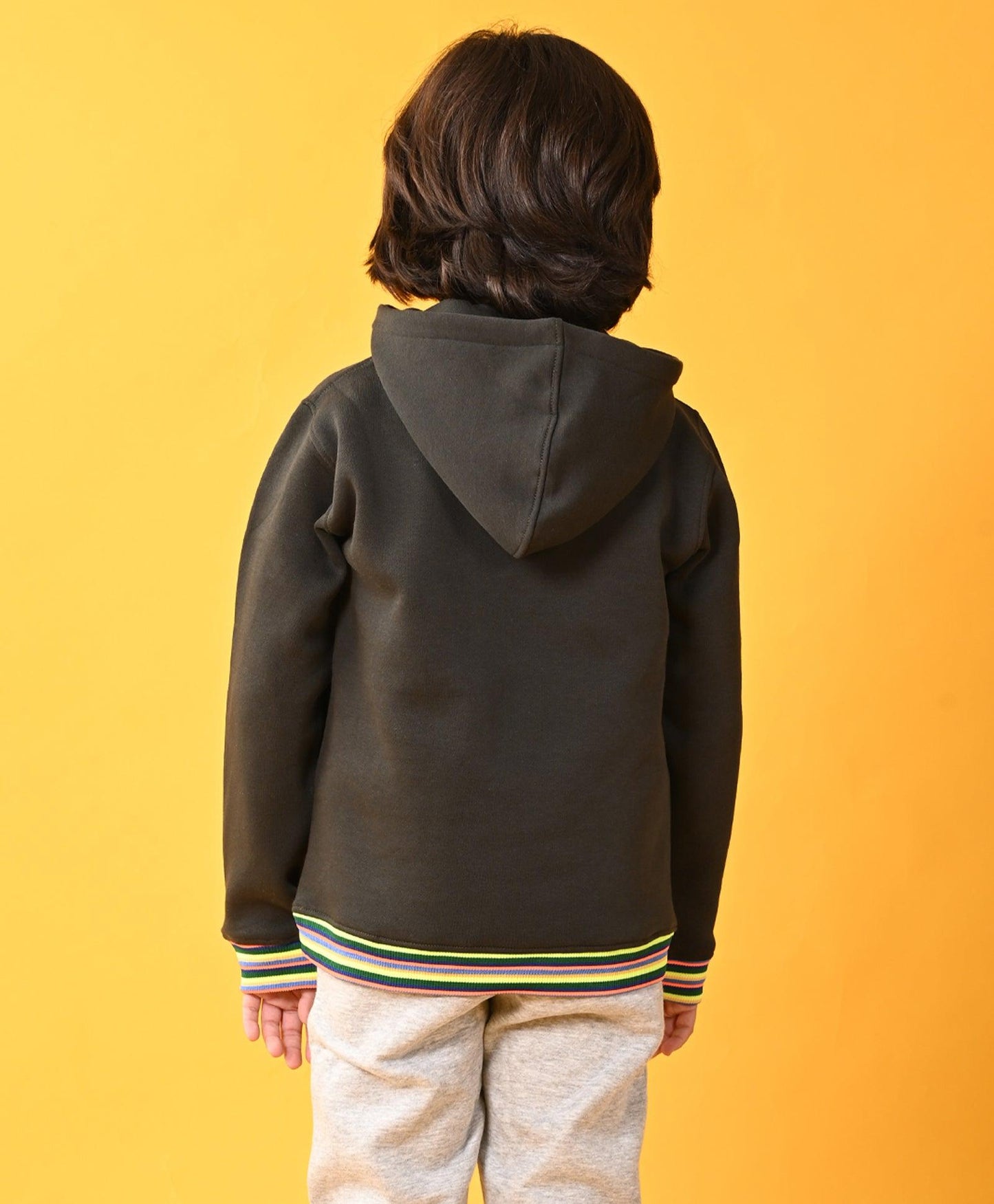 NO RULES FLEECE BOYS HOODIE - OLIVE