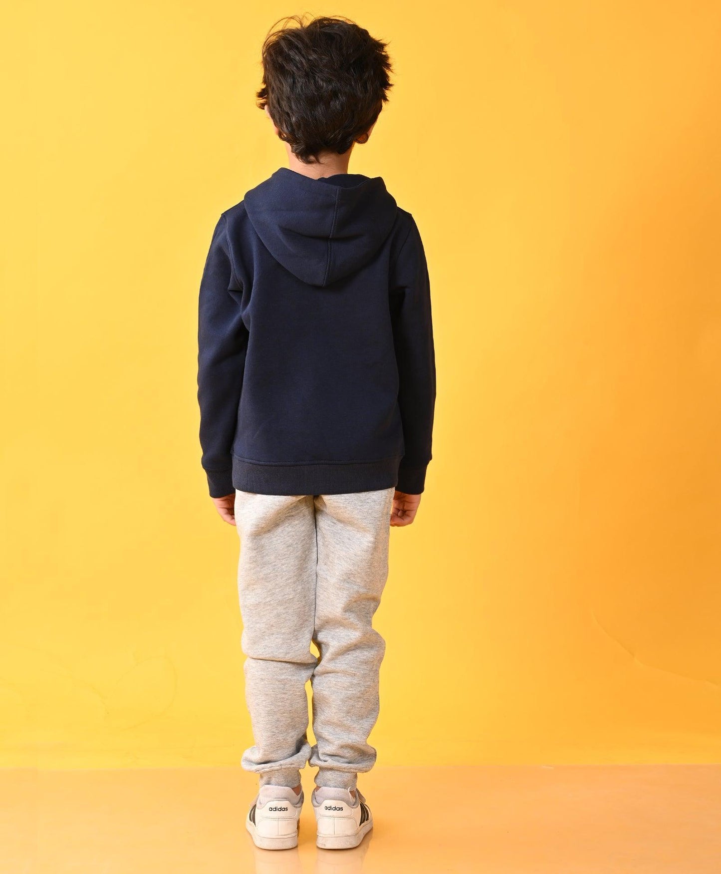 LONDON ENGLAND GREY FLEECE BOYS HOODIE JOGGER SET - NAVY / GREY - Anthrilo