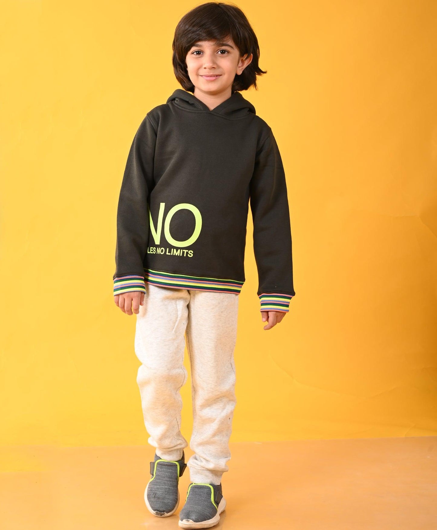 NO RULES HOODIE ECRU FLEECE JOGGER SET - OLIVE / ECRU - Anthrilo