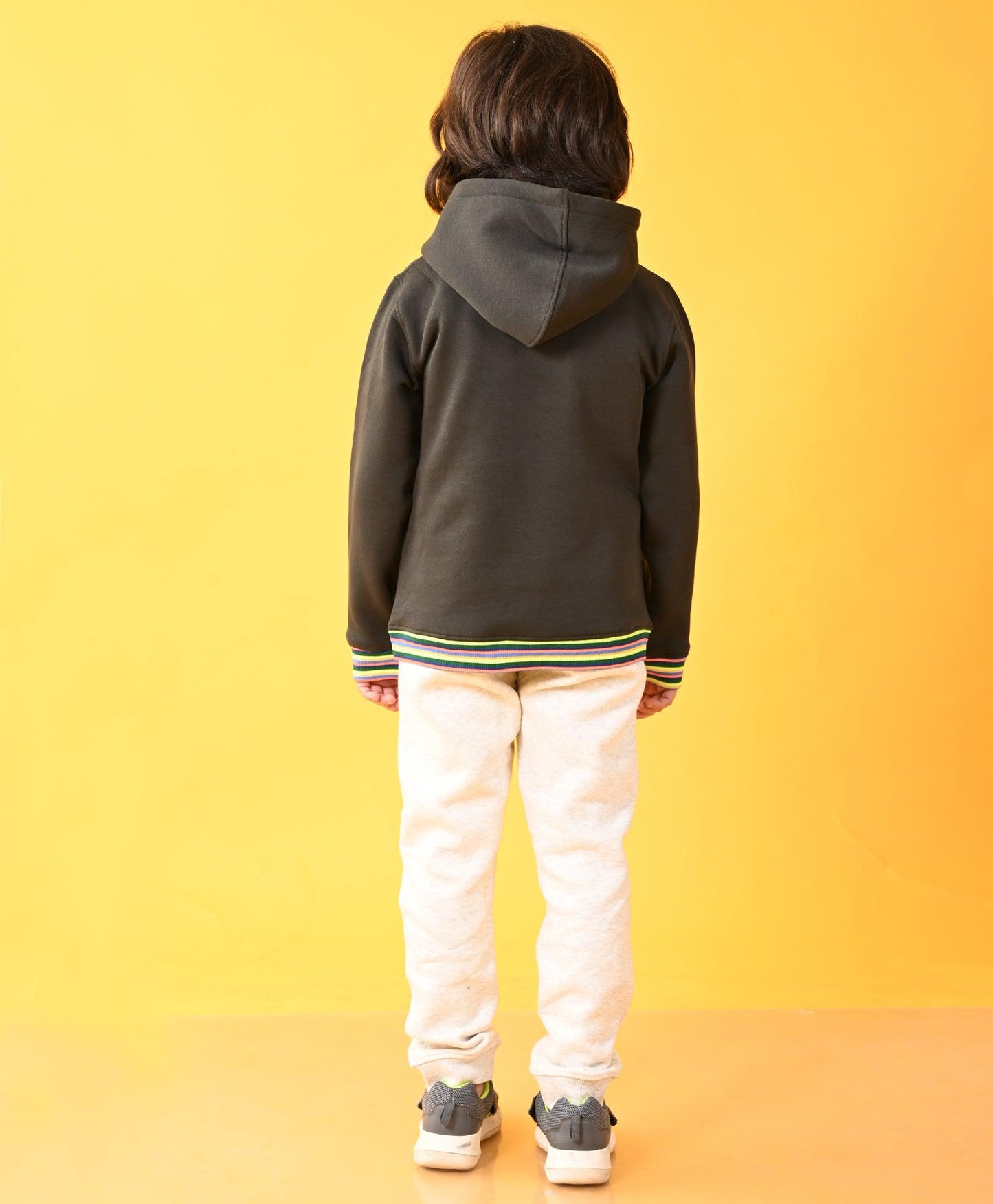 NO RULES HOODIE ECRU FLEECE JOGGER SET - OLIVE / ECRU - Anthrilo