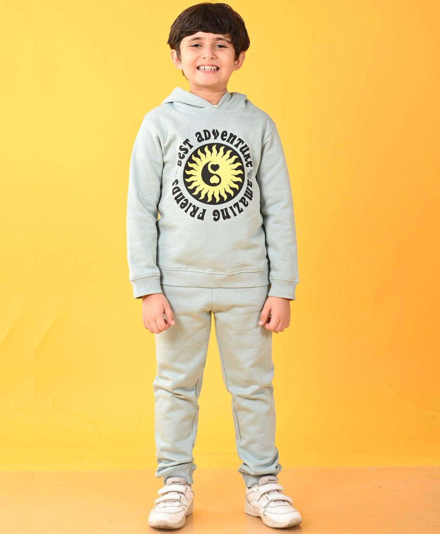 OIL GREEN SUN ADVENTURE FLEECE HOODIE JOGGER SET - OIL GREEN