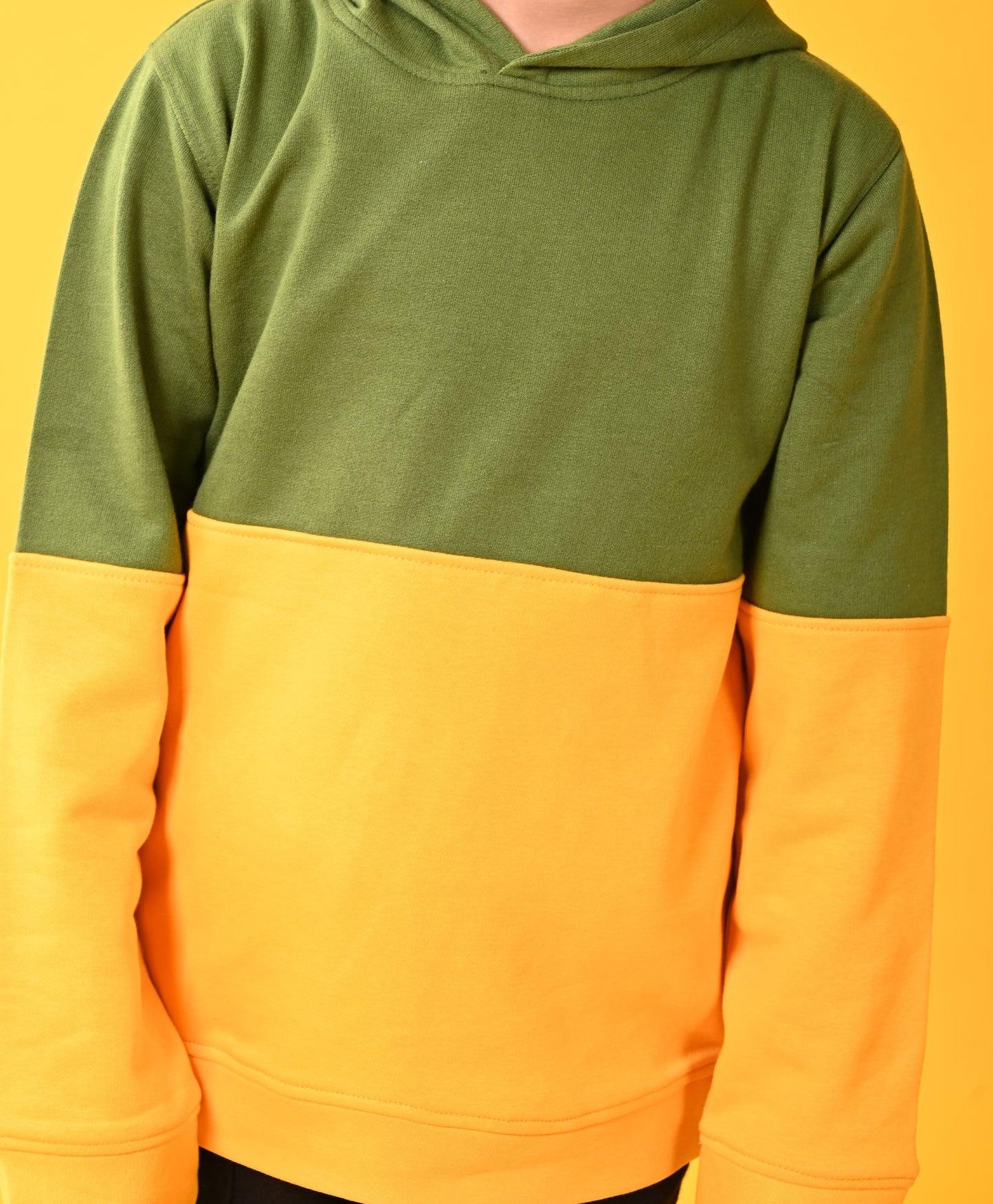 YELLOW GREEN HOODIE BLACK BOYS JOGGER SET - YELLOW / BLACK