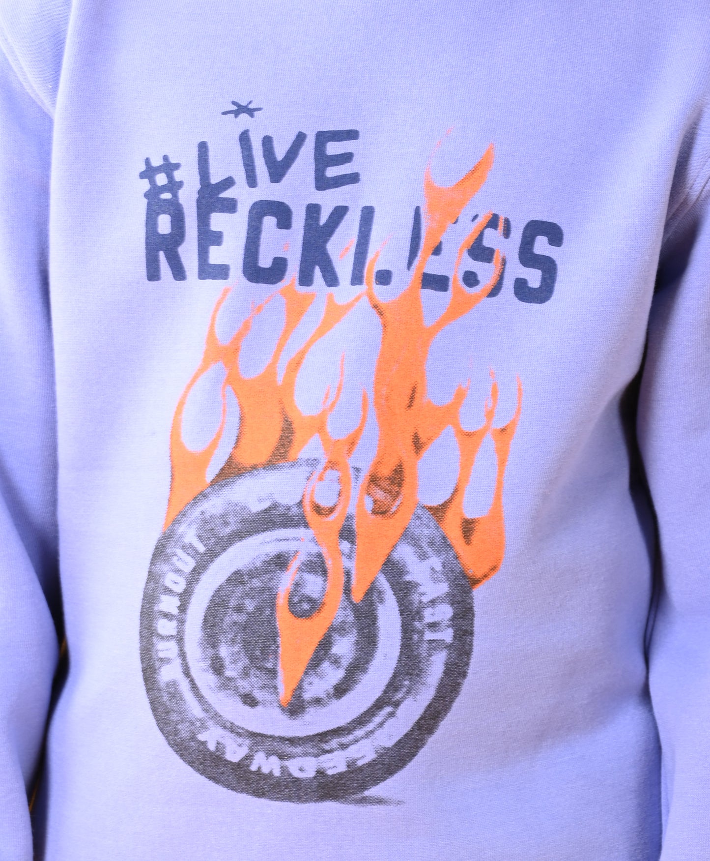 LIVE RECKLESS FLEECE SWEATSHIRT JOGGER SET - BLUE