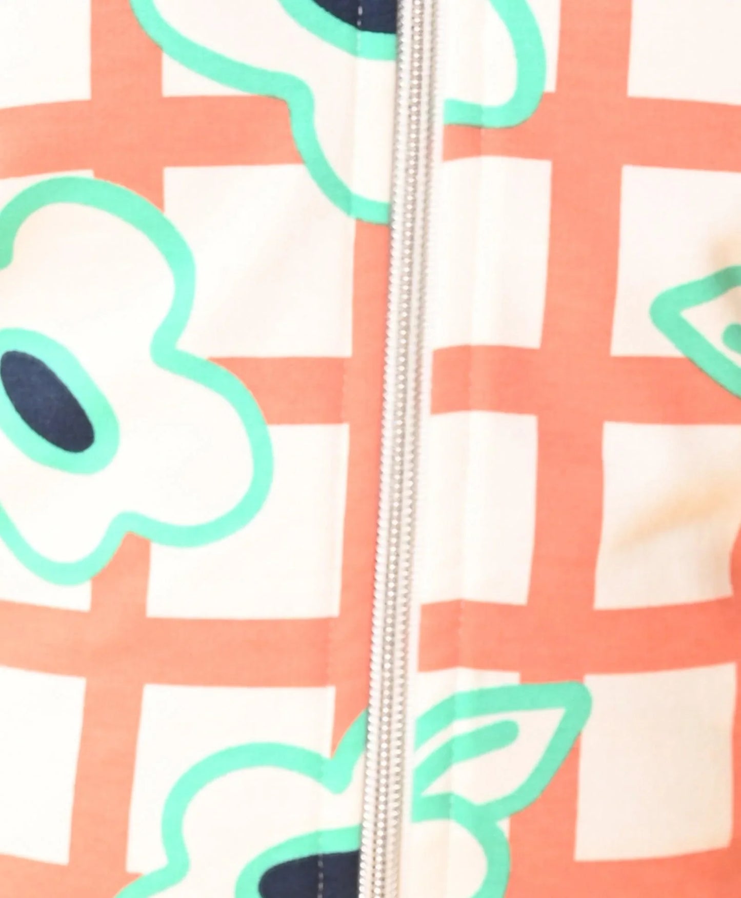 FLORAL CHECK FLEECE GIRLS ZIPPER HOODIE D - WHITE - Anthrilo