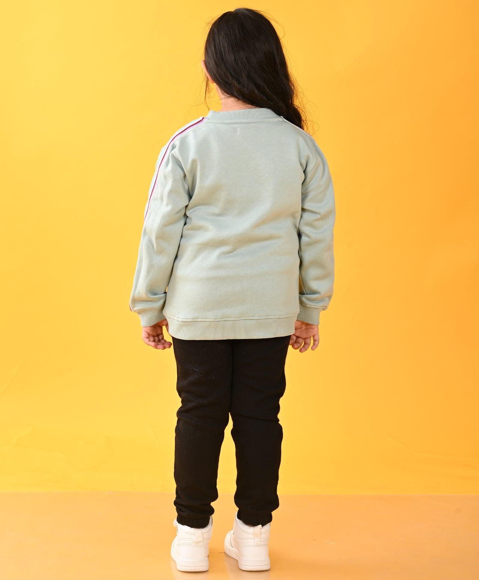 OIL GREEN PINK SIDE TAPE FLEECE ZIPPER SWEATSHIRT BLACK JOGGER SET - GREEN / BLACK - Anthrilo