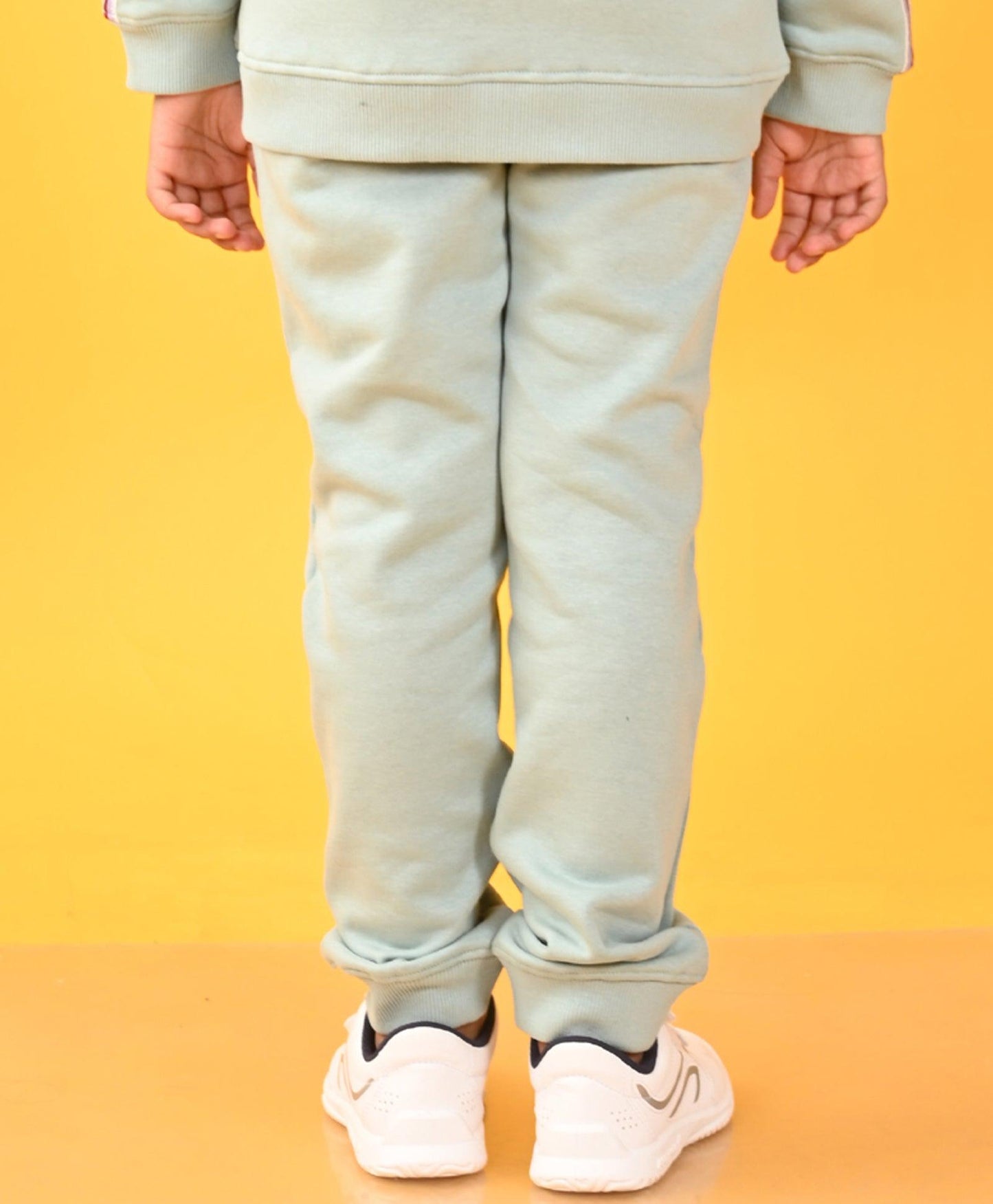 OIL GREEN FLEECE GIRLS JOGGER - GREEN