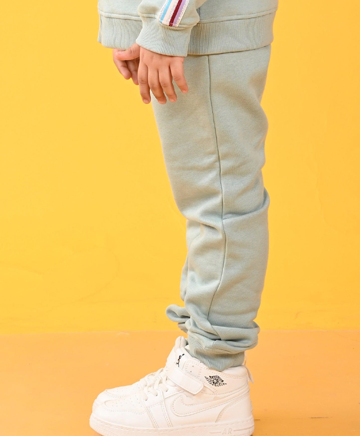 OIL GREEN FLEECE GIRLS JOGGER - GREEN