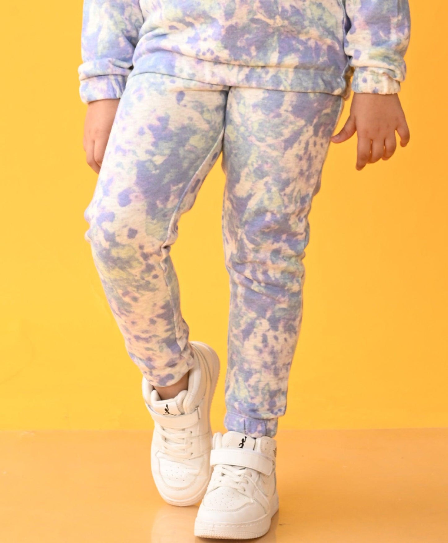 TIE DYE ECRU MELANGE TERRY JOGGER - ECRU