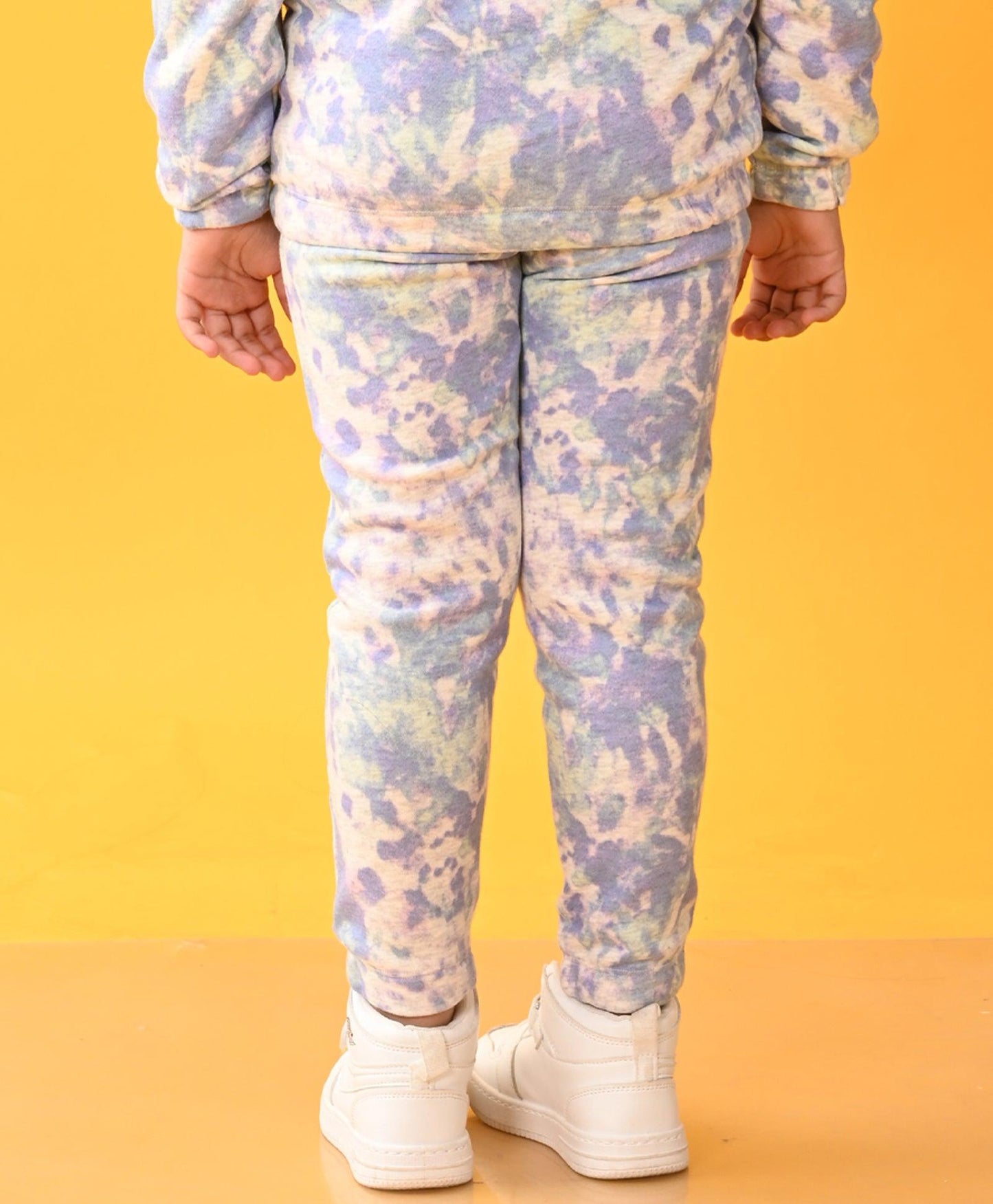 TIE DYE ECRU MELANGE TERRY JOGGER - ECRU