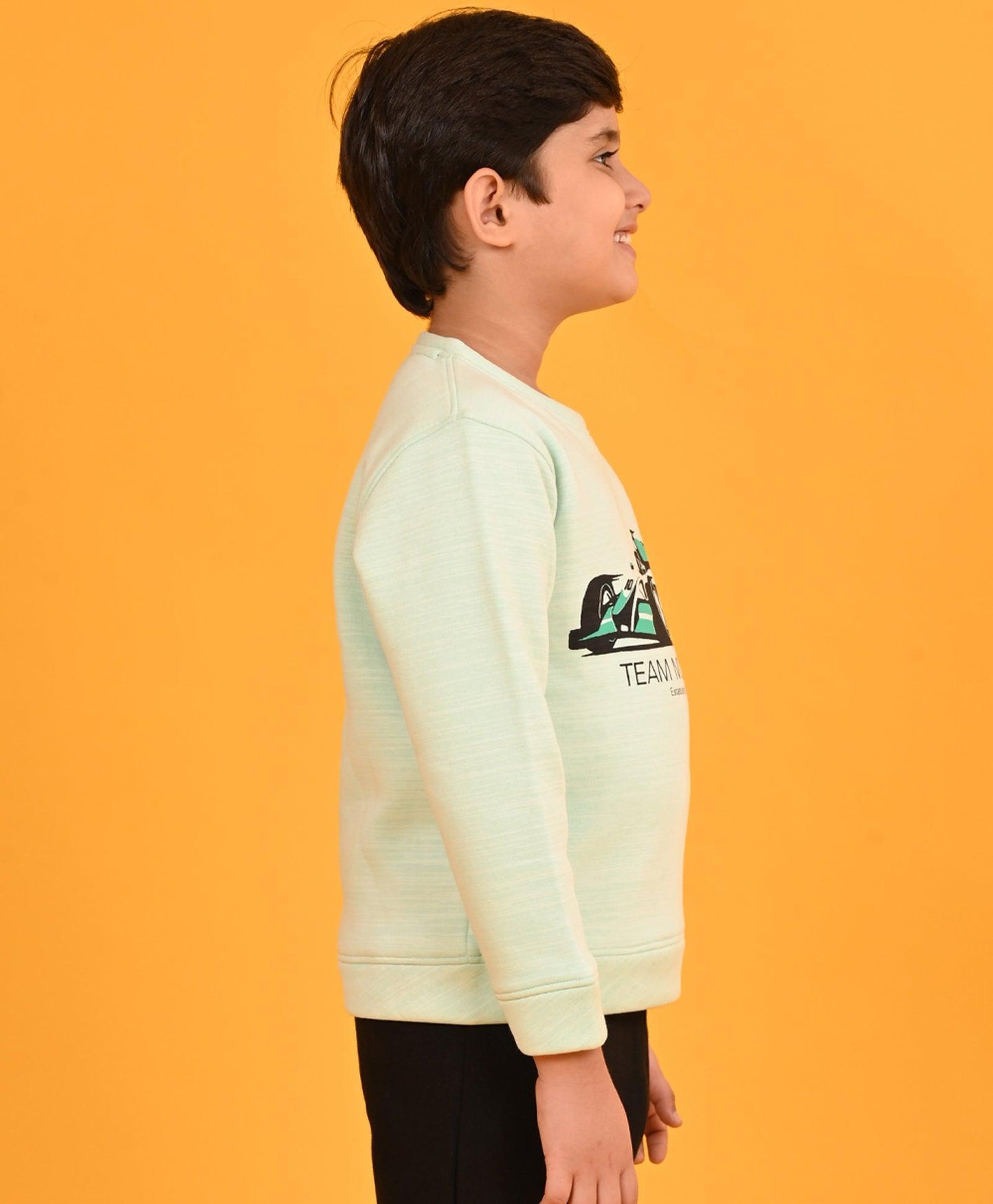MONACO CAR FLEECE BOYS SWEATSHIRT - AQUA - Anthrilo