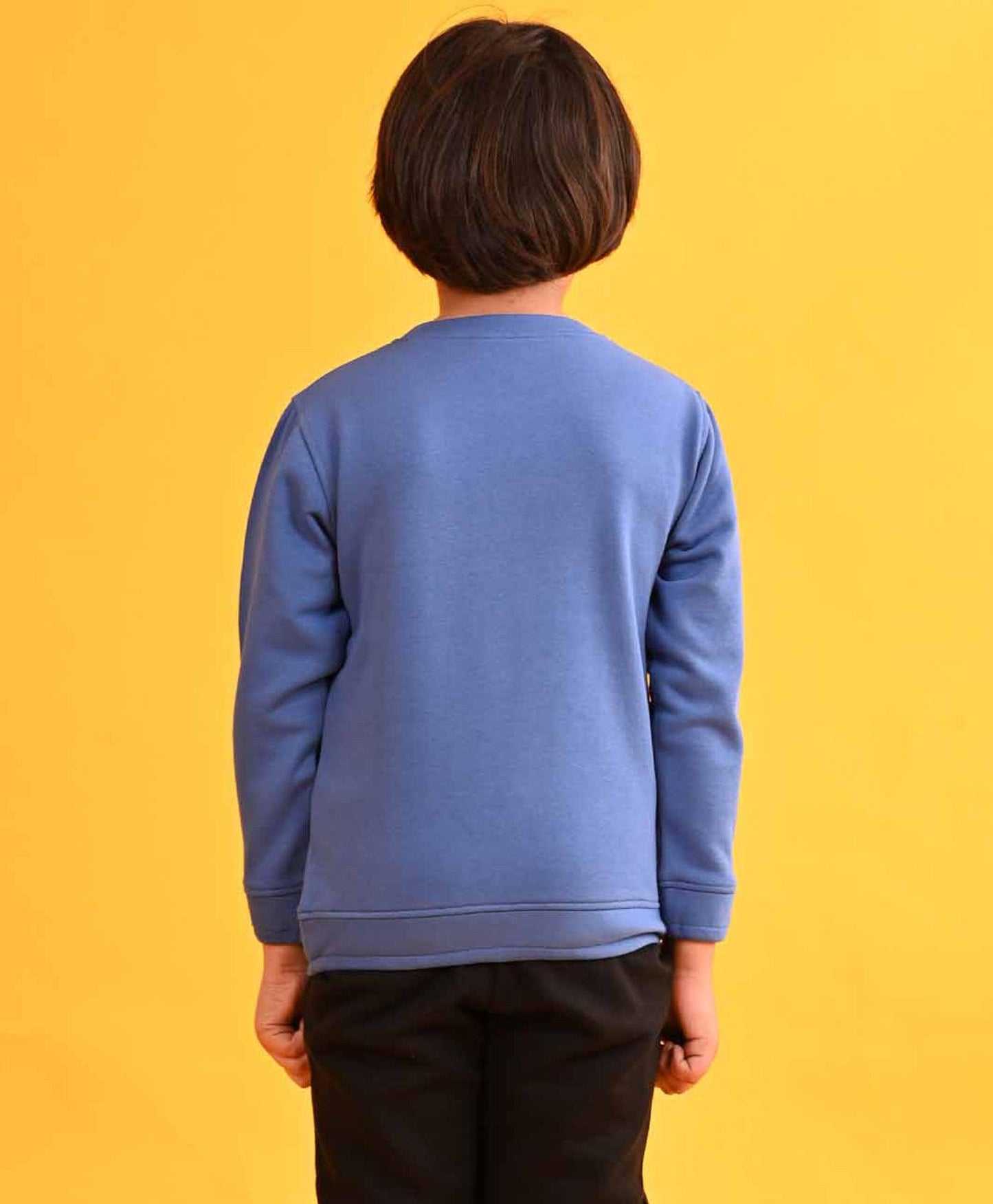 XPLR BLUE FLEECE ROUND NECK FLEECE SWEATSHIRT - BLUE