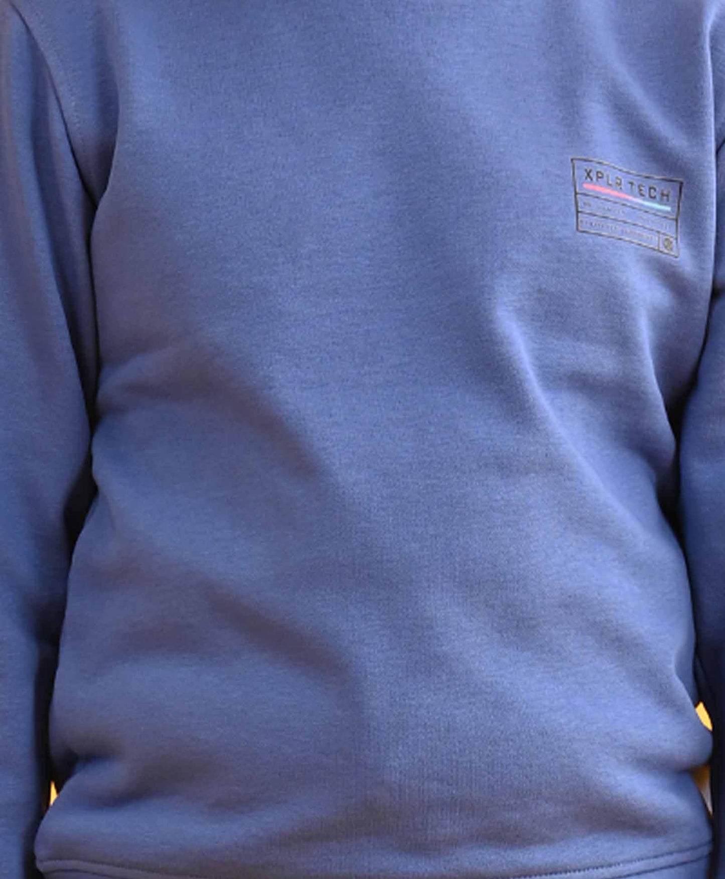 XPLR BLUE FLEECE ROUND NECK FLEECE SWEATSHIRT - BLUE