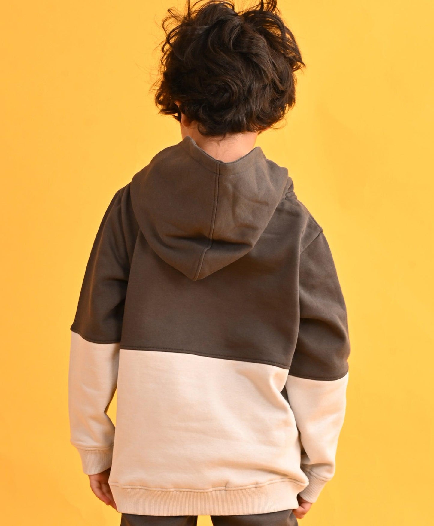 DARK AND LIGHT GREY TMR COLOR BLOCK FLEECE HOODIE - GREY - Anthrilo