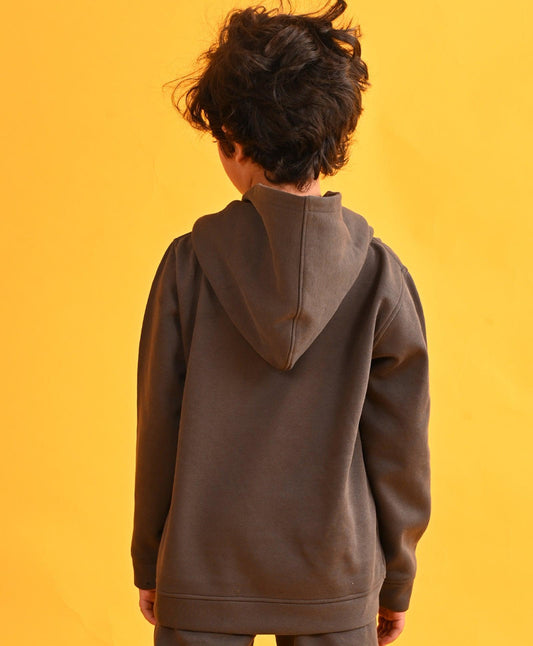 DARK GREY TMR FLEECE BOYS HOODIE - DARK GREY - Anthrilo