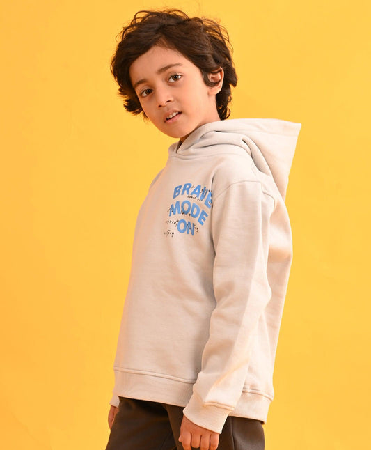 LIGHT GREY TMR FLEECE BOYS HOODIE - LIGHT GREY - Anthrilo