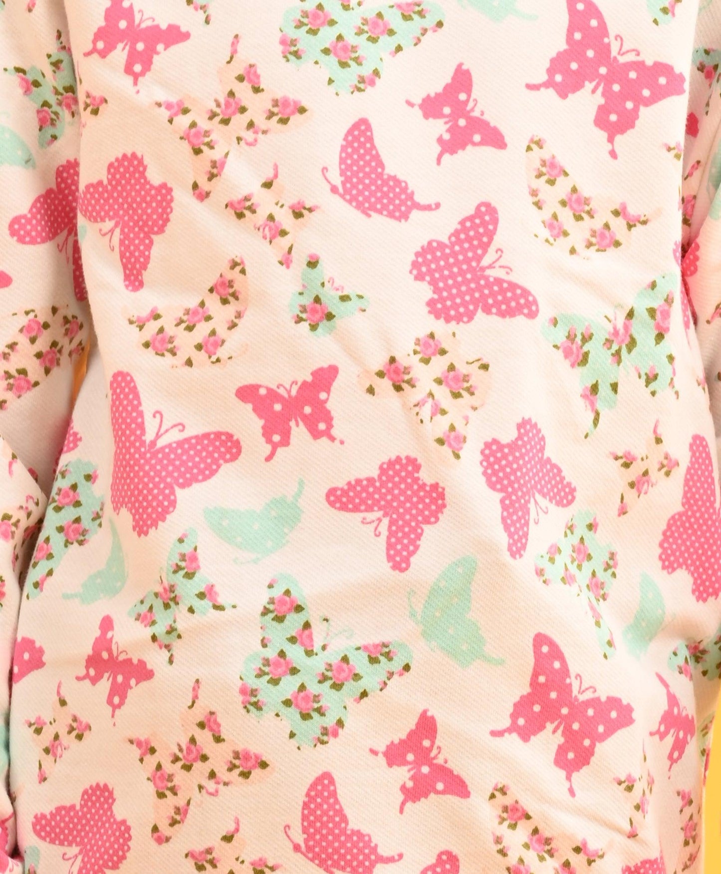 BUTTERFLY GIRLS TERRY SWEATSHIRT - WHITE