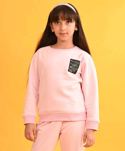SPORTY COLLECTION PINK FLEECE SWEATSHIRT - PINK - Anthrilo