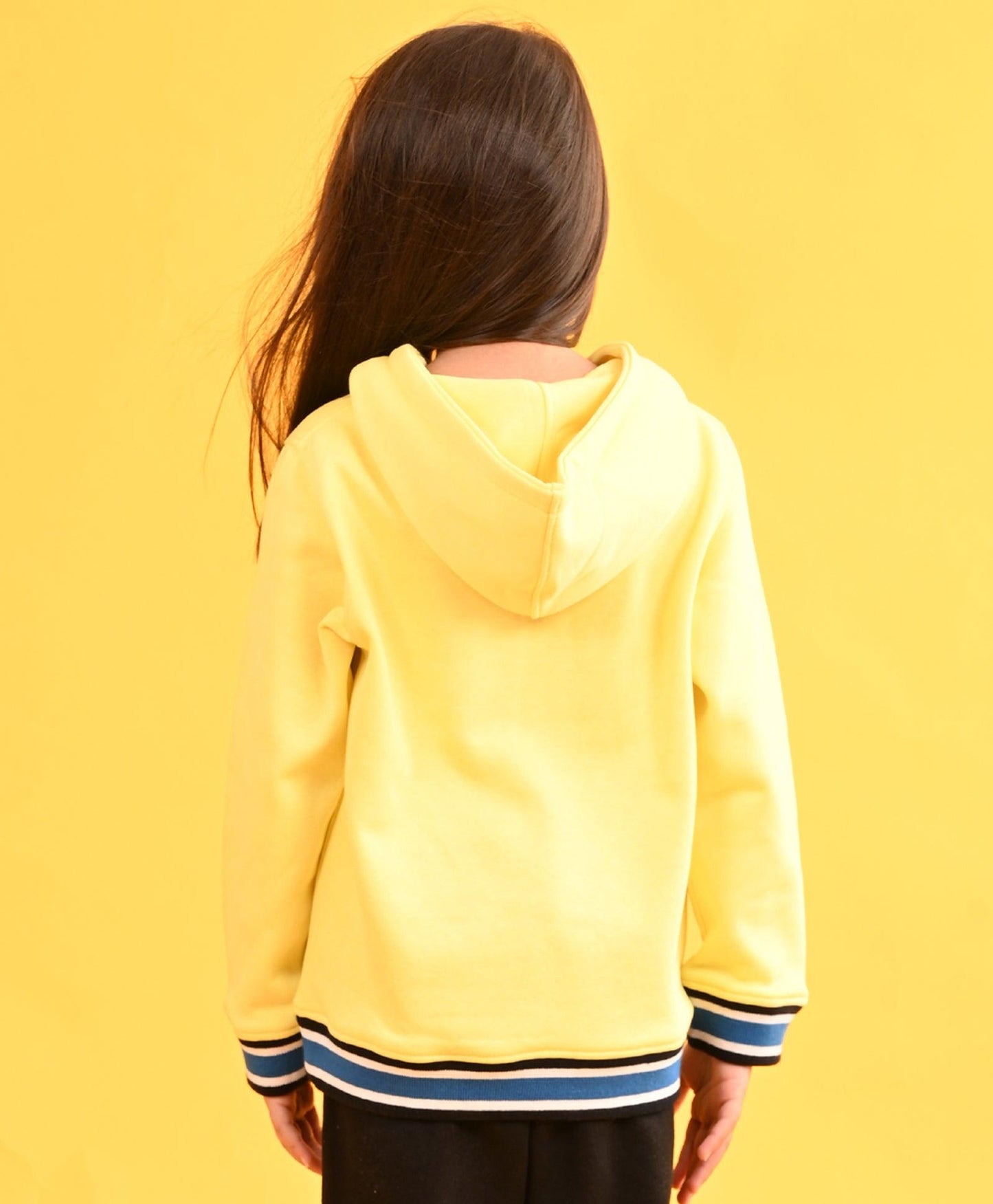 YELLOW 1965 GIRLS FLEECE HOODIE - YELLOW