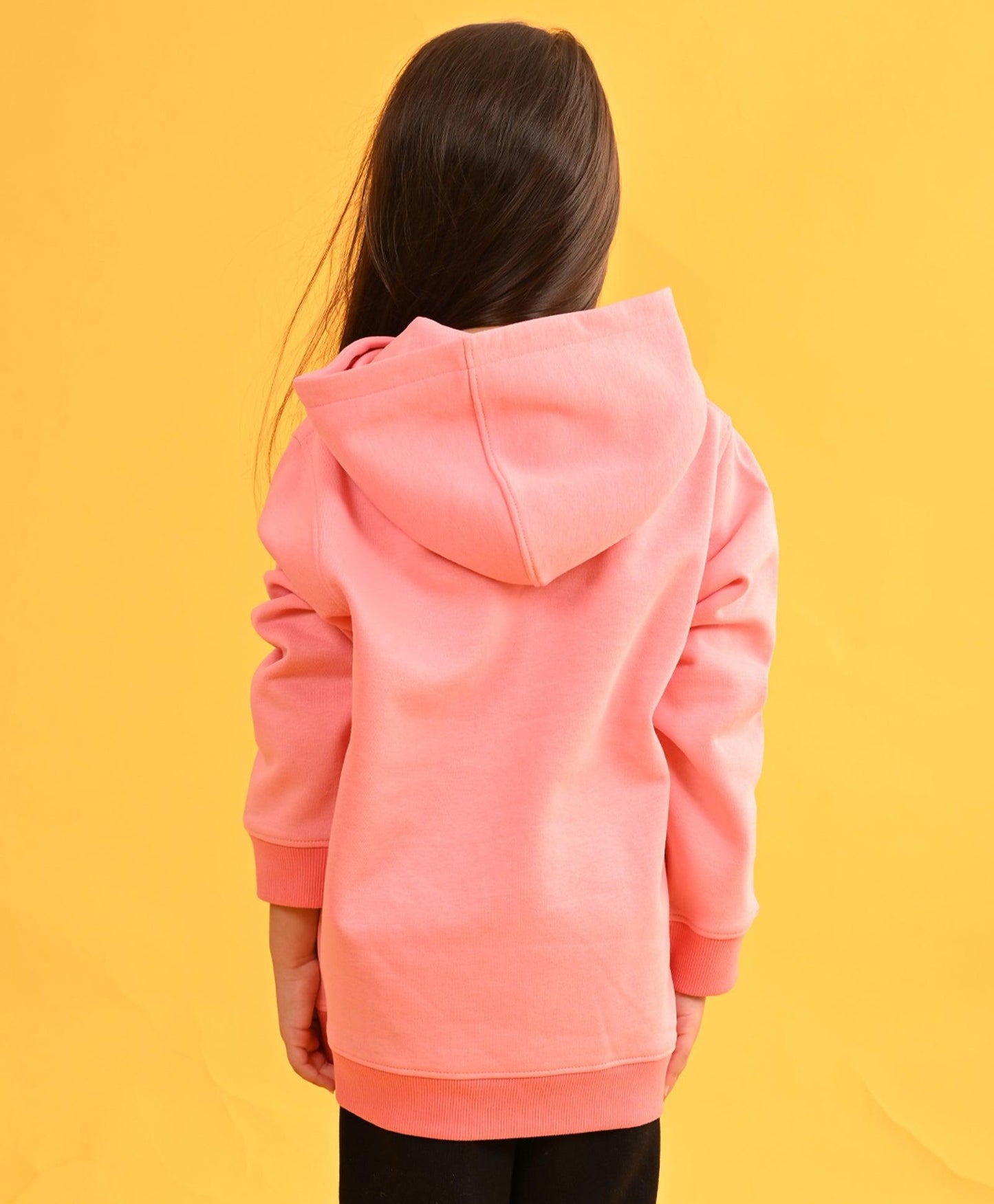UNICORN DREAMER PEACH FLEECE HOODIE - PEACH