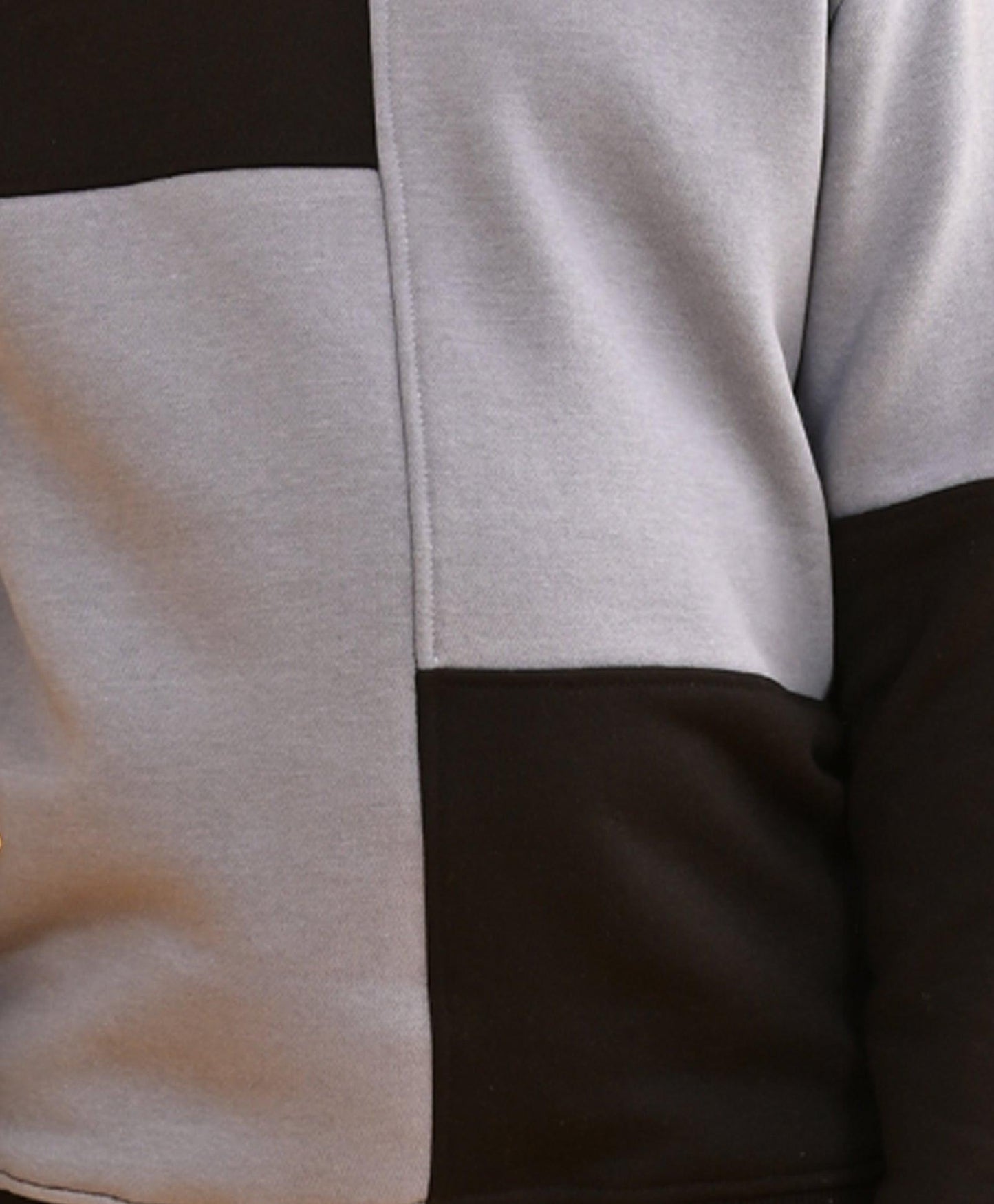 BLUE ASH COLOR BLOCK FLEECE HOODIE BLACK JOGGER SET - BLUE / BLACK