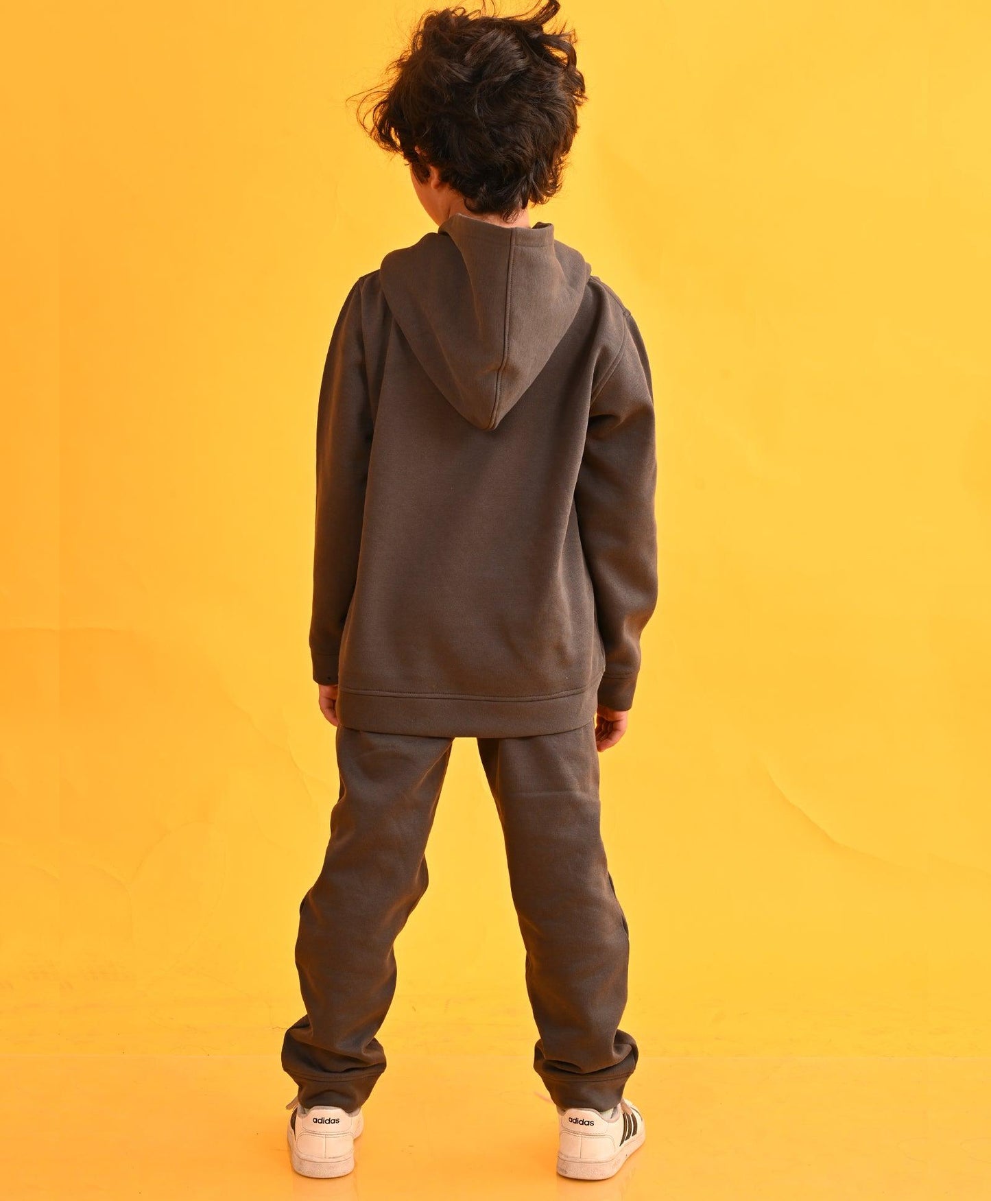DARK GREY TMR FLEECE BOYS HOODIE JOGGER SET - DARK GREY