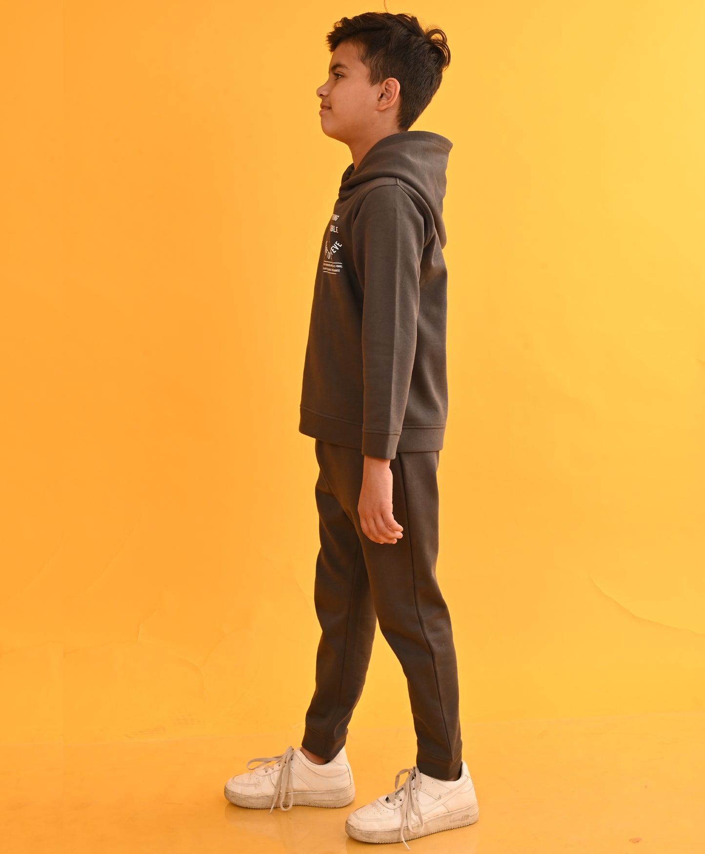 DARK GREY TMR FLEECE BOYS HOODIE JOGGER SET D - DARK GREY