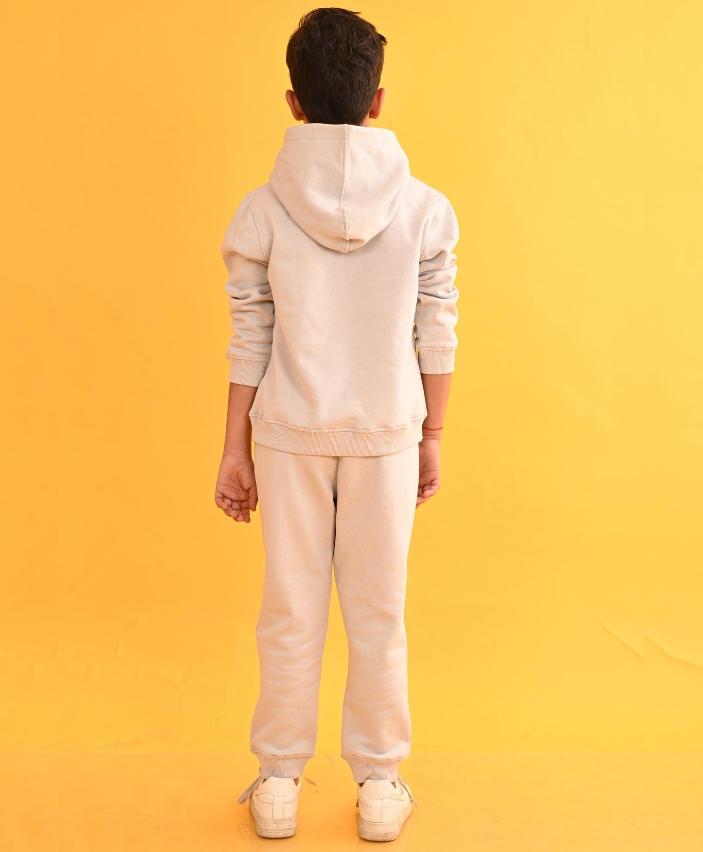LIGHT GREY TMR FLEECE BOYS HOODIE JOGGER SET D - LIGHT GREY
