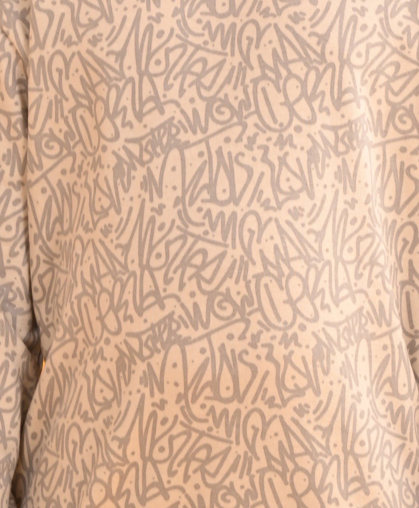 GRAFITTI BEIGE SWEATSHIRT BLACK JOGGER SET - GREY / BLACK