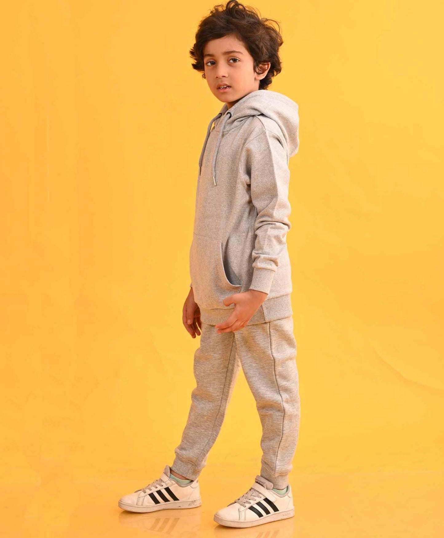 GREY HUMMO FLEECE HOODIE JOGGER SET - GREY