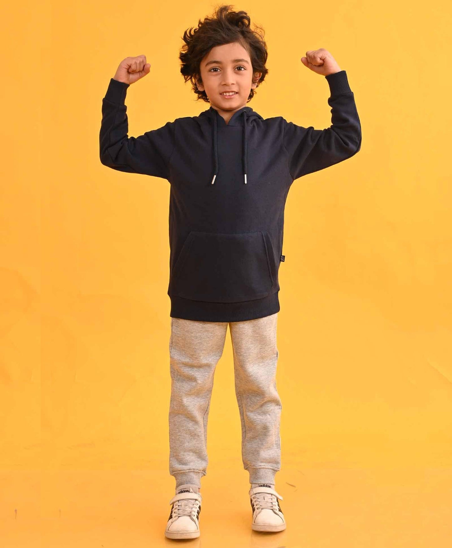 NAVY HUMMO HOODIE GREY FLEECE JOGGER SET - NAVY / GREY