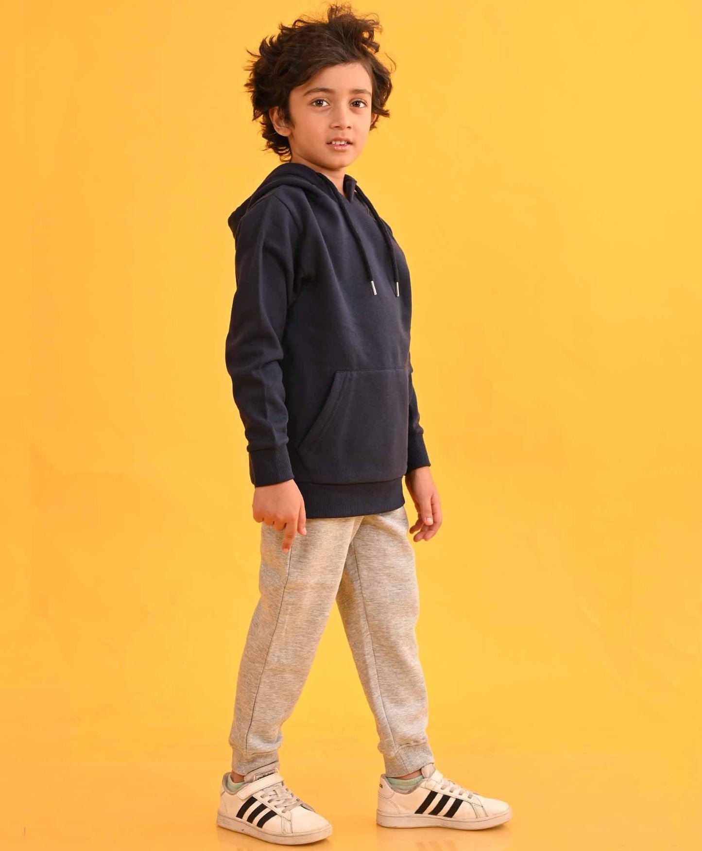 NAVY HUMMO HOODIE GREY FLEECE JOGGER SET - NAVY / GREY