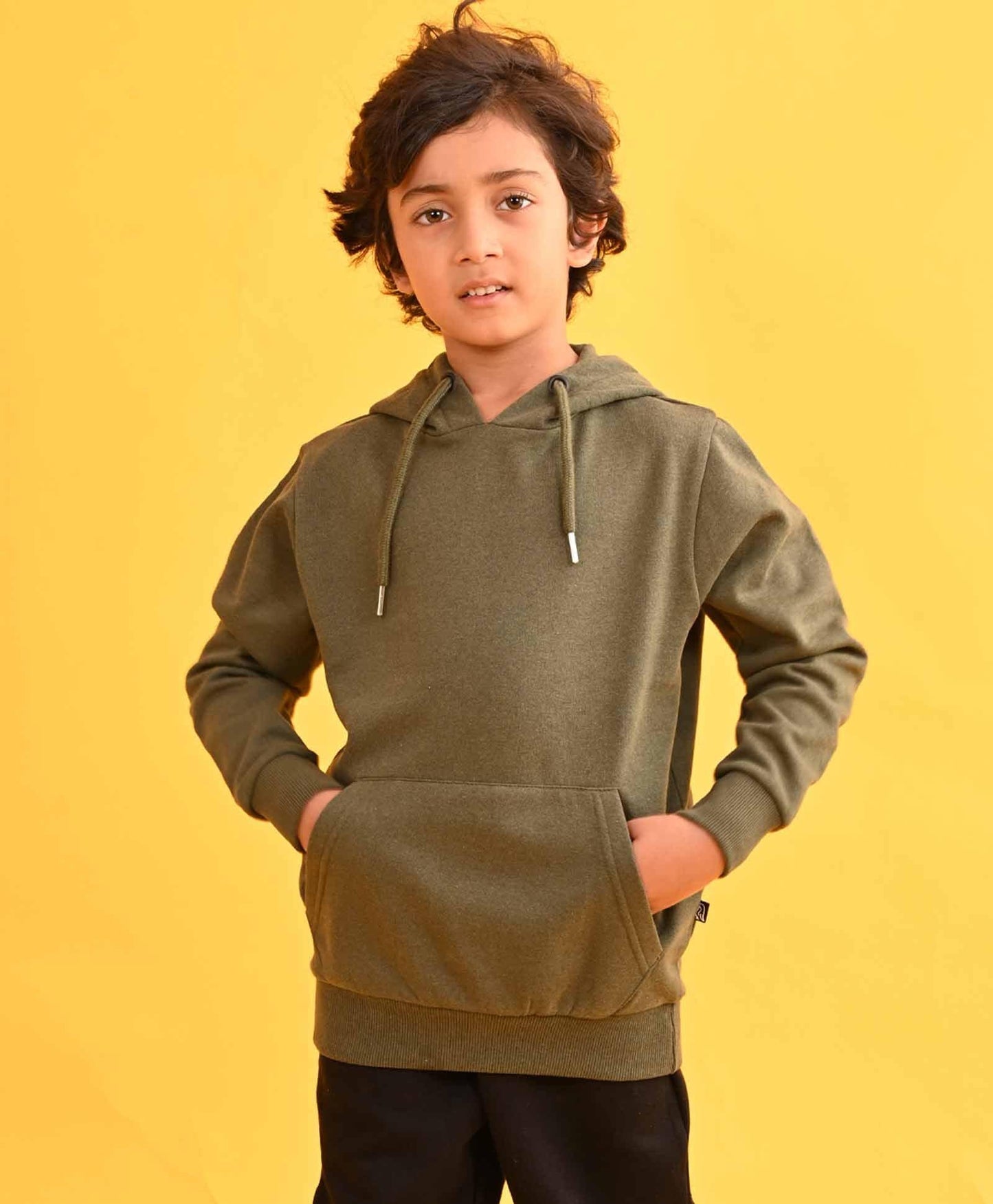 OLIVE HUMMO FLEECE HOODIE - OLIVE