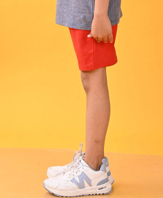 RED BOYS SUMMER SHORTS - RED