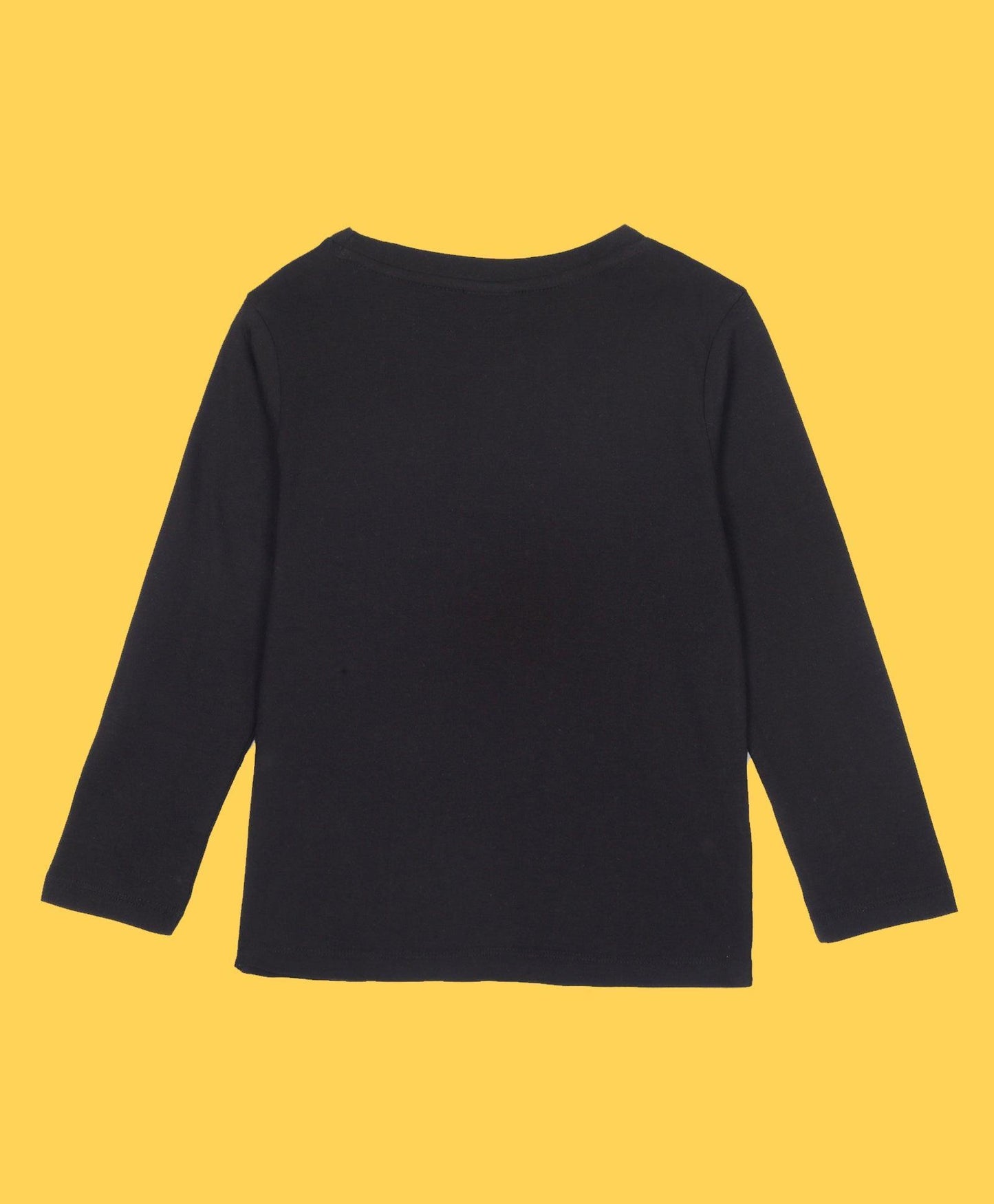 SILVER HEART BLACK LONG SLEEVES T-SHIRT - BLACK - Anthrilo