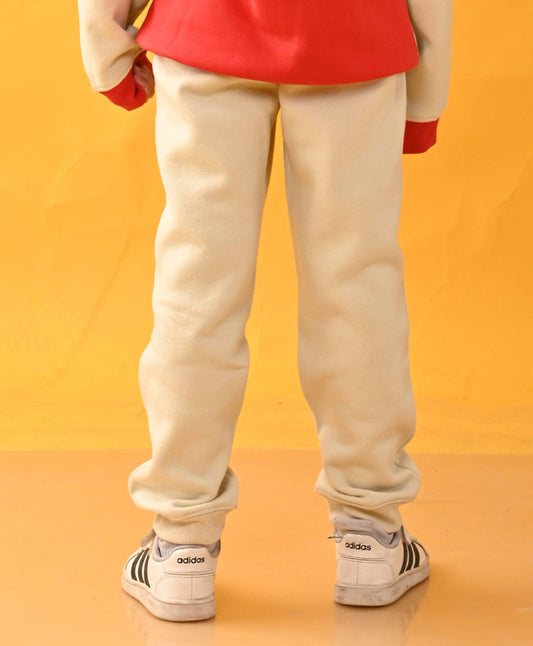 CREAM WARM FLEECE JOGGER - CREAM - Anthrilo