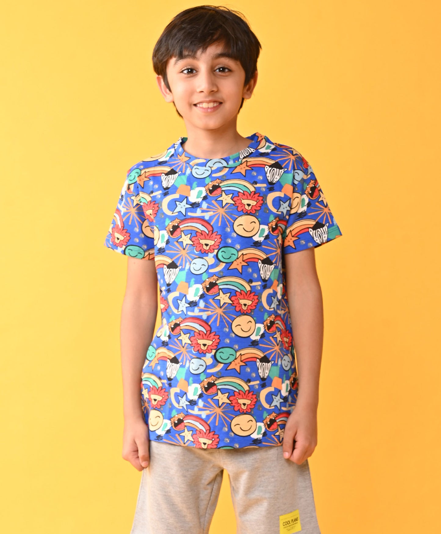 ANIMAL BLUE BOYS SHORT SLEEVE T-SHIRT - BLUE