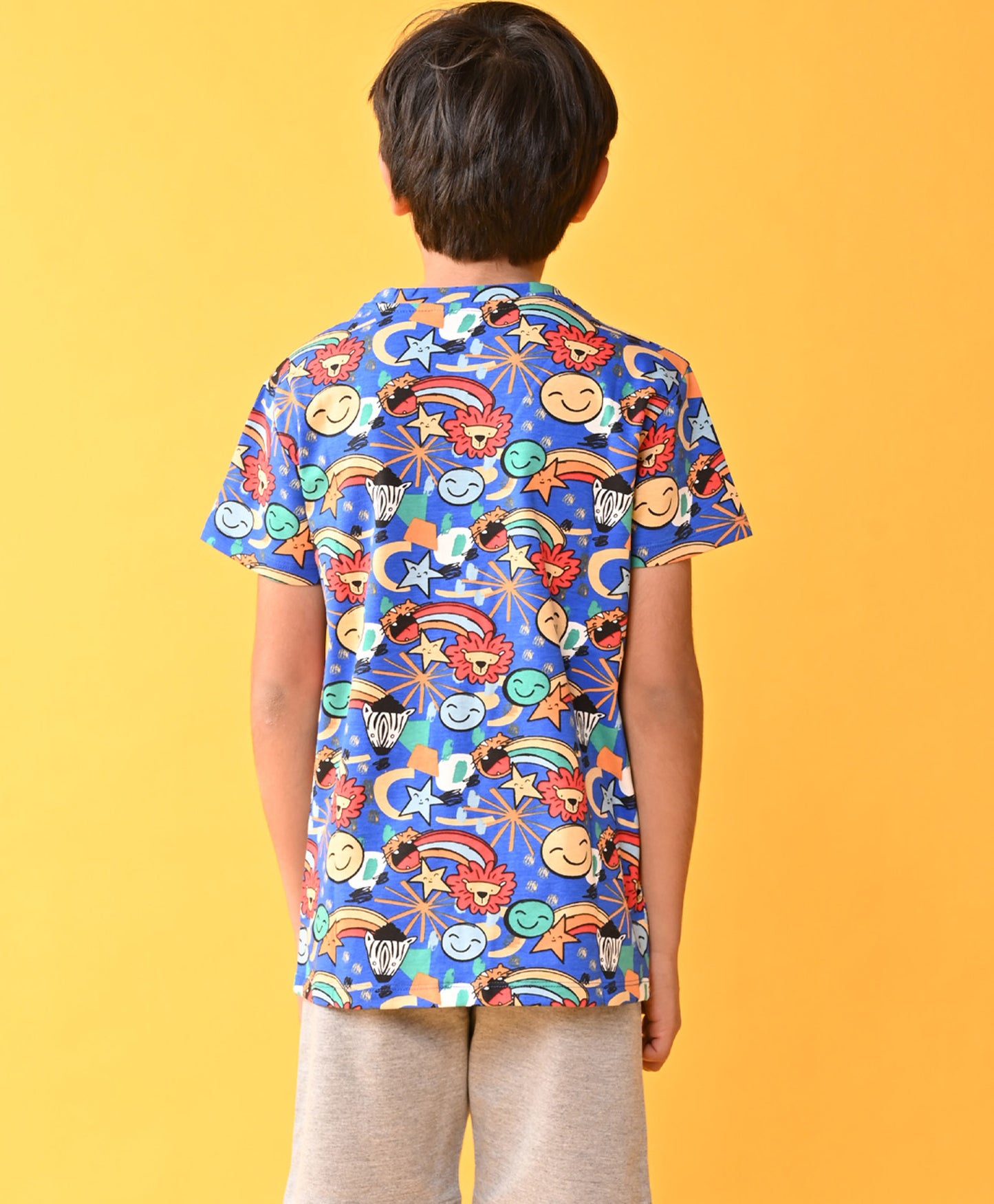 ANIMAL BLUE BOYS SHORT SLEEVE T-SHIRT - BLUE