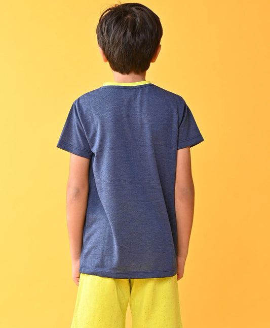 AMSTERDAM NAVY BLUE SHORT SLEEVE BOYS T-SHIRT - NAVY