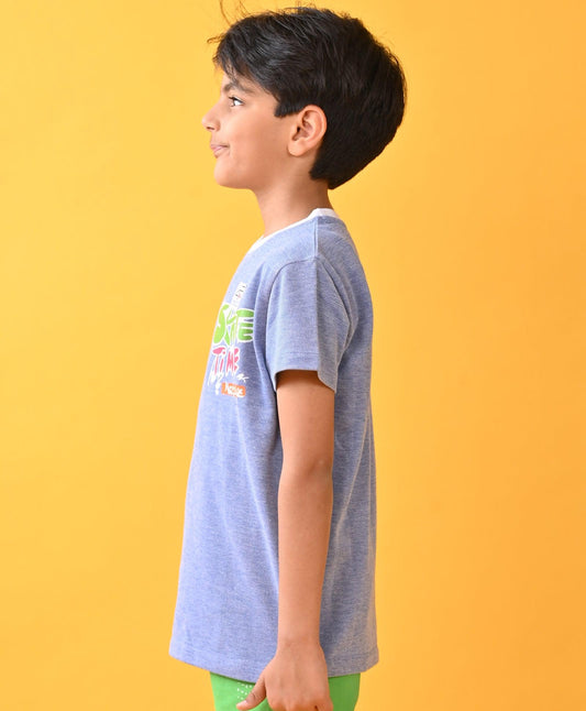 SKATE TIME BLUE SHORT SLEEVE BOYS T-SHIRT - BLUE