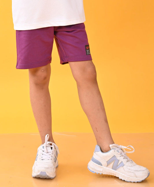 BASKETBALL DARK PURPLE BOYS SHORTS - PURPLE