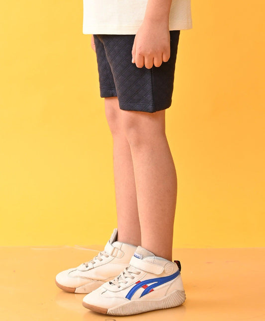 DAIMOND QUILTED NAVY BOYS SHORTS - NAVY