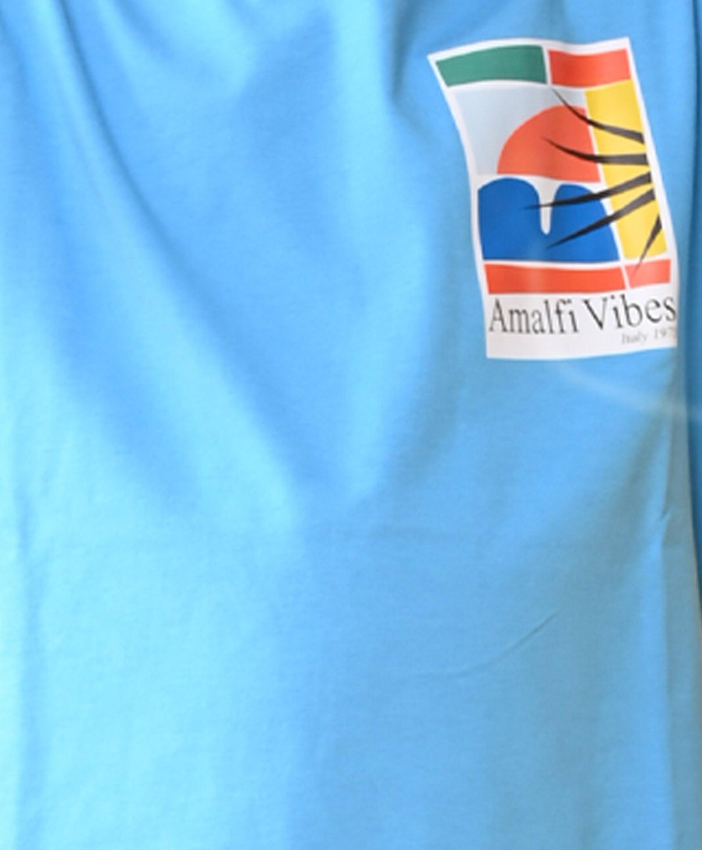 AMALFI VIBES BLUE SHORT SLEEVES T-SHIRT - BLUE
