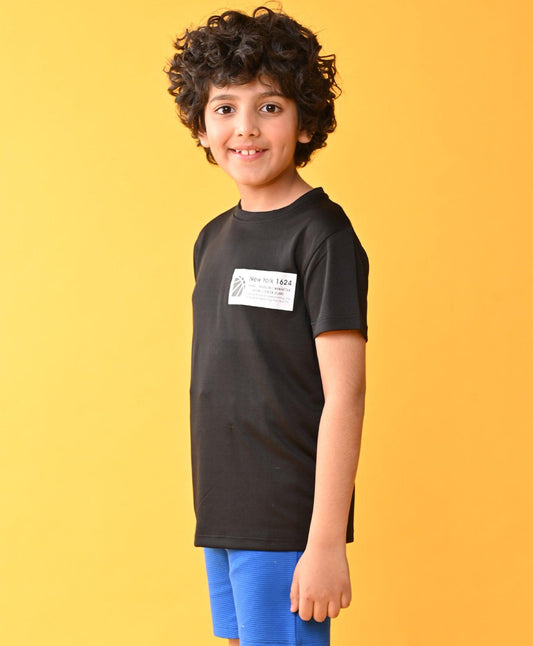 NEW YORK 1624 SPORTY SHORT SLEEVE T-SHIRT - BLACK