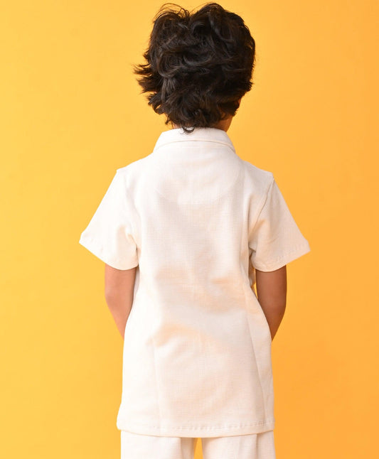 SANTA BARBARA ZIPPER POLO T-SHIRT - WHITE