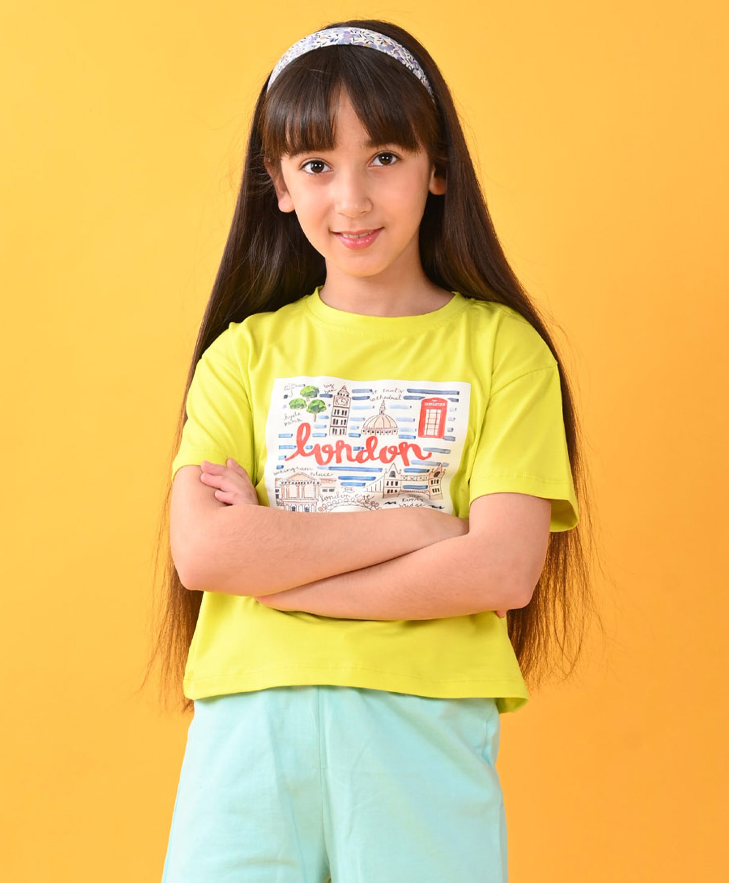 LONDON LIME GIRLS T-SHIRT - GREEN