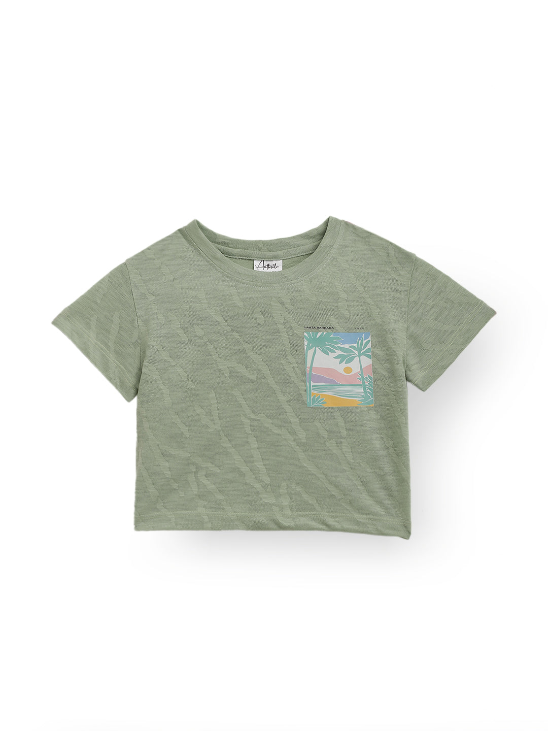 SANTA BARBARA GREEN GIRLS T-SHIRT - GREEN