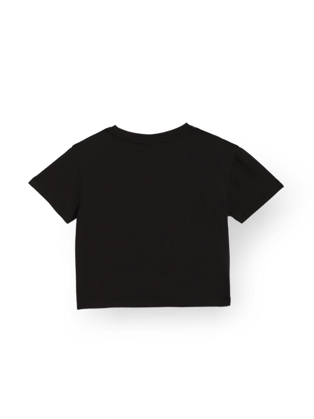 PLANET BLACK SUMMER GIRLS T-SHIRT - BLACK