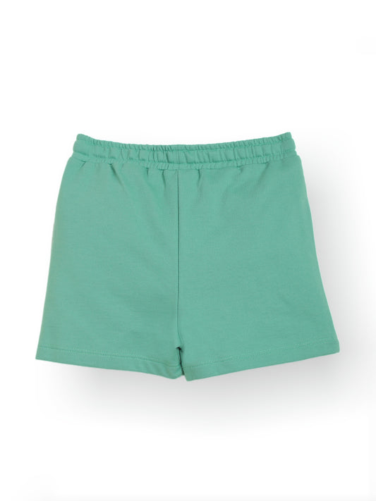GREEN SUMMER GIRLS SHORTS - GREEN